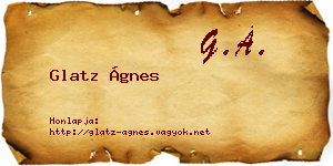 Glatz Ágnes névjegykártya